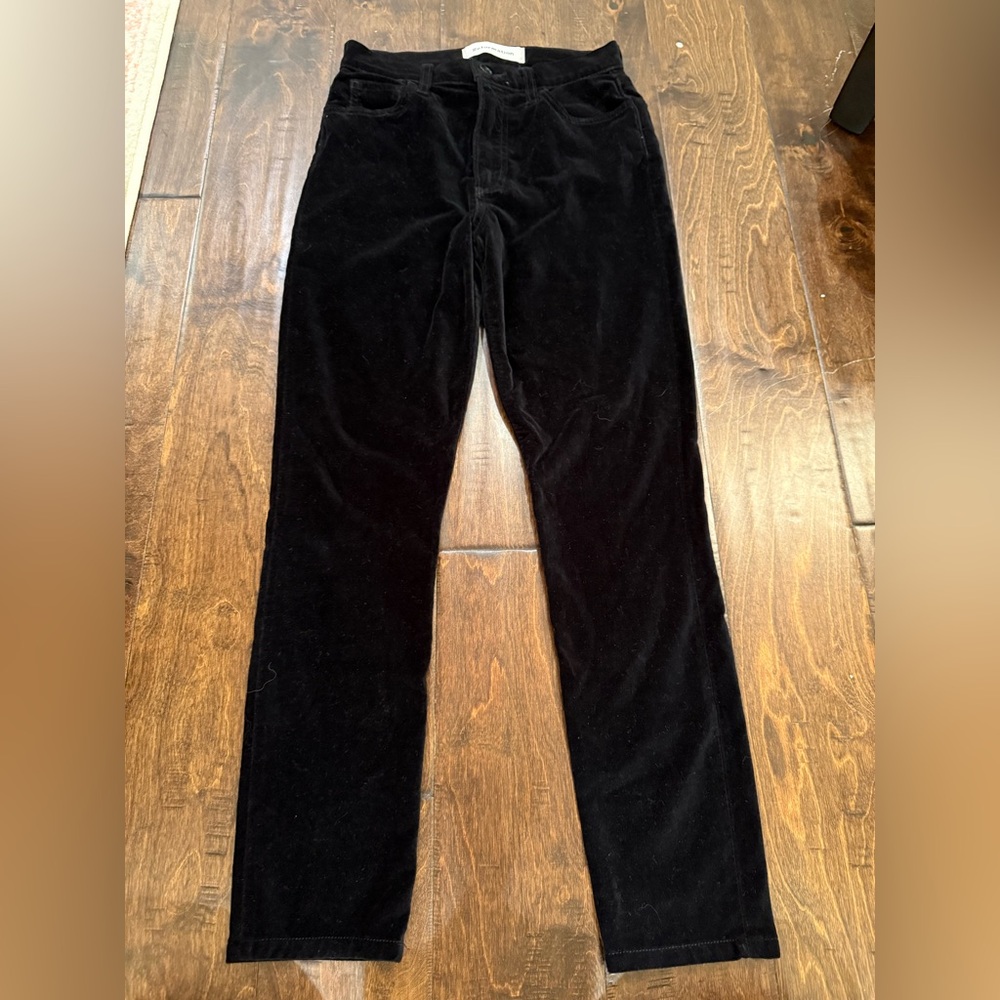 Reformation Rebecca Pant Black Velvet High Rise Skinny Jeans size 27 - Picture 2 of 8